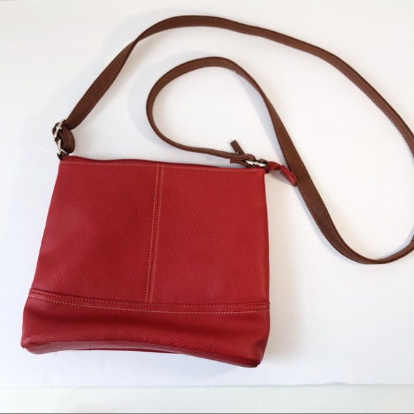 Mia and Luca vegan leather crossbody bag purse red - Picture 1 of 12